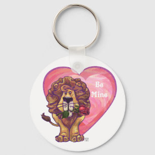 Lion Valentine's Day Key Ring