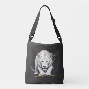 Lion Vector Graphic Art Portrait Animal Spirit Crossbody Bag