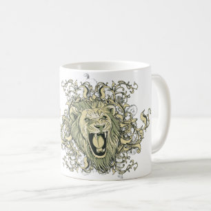 Lion Visual Arts Motif Head Coffee Mug