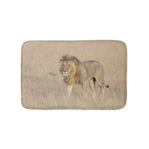 Lion walking bath mat