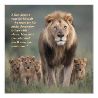 Lion Wall Art – Strength, Protection & Family Cour