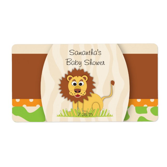 Lion Water Bottle Label (Front)