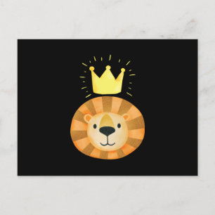 Lion Watercolor Animal Face Art Kids Invitation Postcard