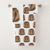 lion watercolor Leo king safari animal jungle cat