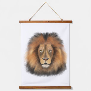 lion watercolor Leo king safari animal jungle cat  Hanging Tapestry