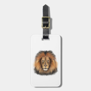 lion watercolor Leo king safari animal jungle cat Luggage Tag