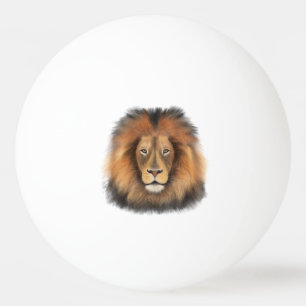 lion watercolor Leo king safari animal jungle cat Ping Pong Ball