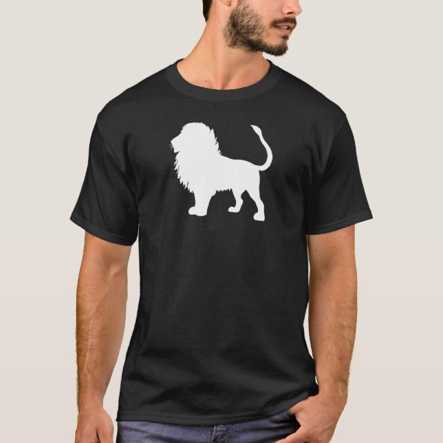 lion white on dark T-Shirt (Front)