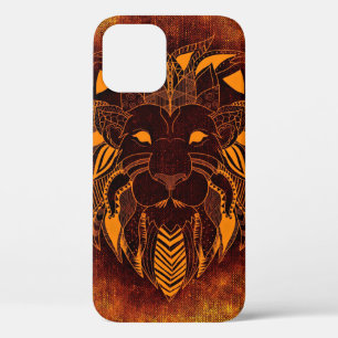 Lion wild animal abstract iPhone 12 case