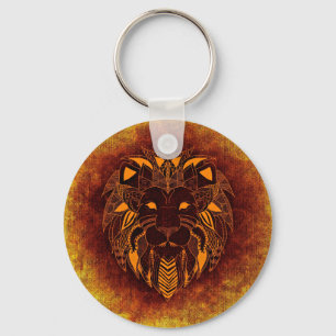 Lion wild animal abstract key ring