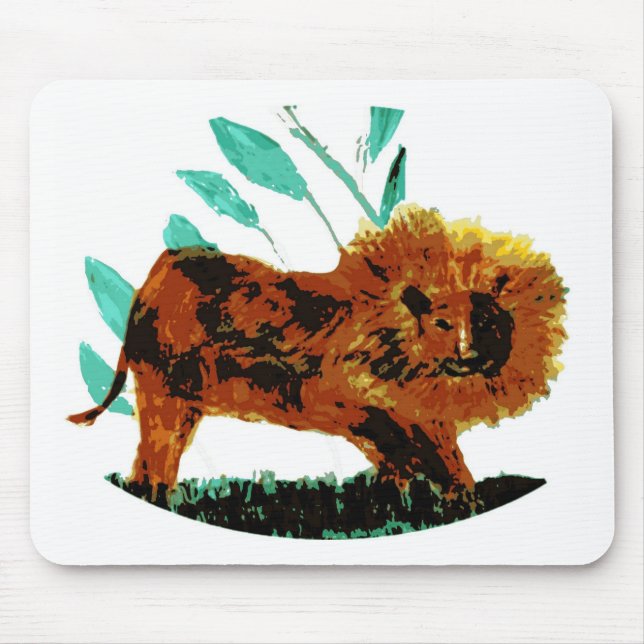 Lion Wild Animal Big Cat Mouse Pad (Front)