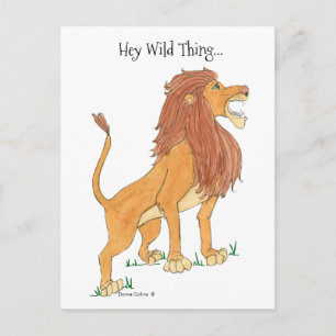Lion Wild Thing Post Card