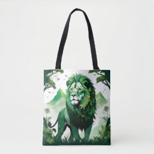 Lion Wildlife Animal Nature Environment Jungle Art Tote Bag