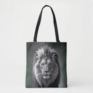 Lion Wildlife Majestic Nature Life Art Wallpaper Tote Bag
