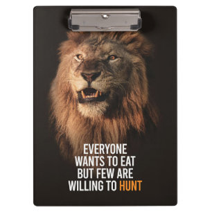 Lion Willing To Success Clipboard