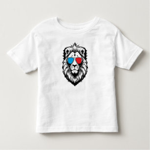 Lion with 3D Glasses  Toddler T-Shirt