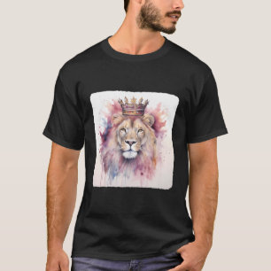 Lion With A Crown Jungle Royal Majestic Lion With  T-Shirt