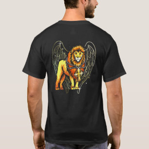 Lion With Angel Wings And Christian Cross Holy Spi T-Shirt