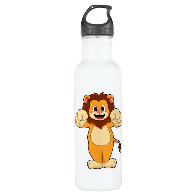 Lion with big Claws 710 Ml Water Bottle (Front)