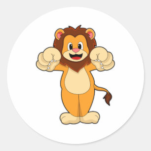 Lion with big Claws Classic Round Sticker