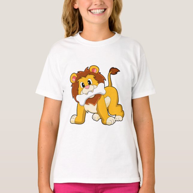 Lion with Bone T-Shirt (Front)