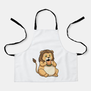 Lion with Burger Apron