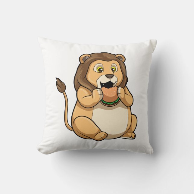 Lion with Burger Cushion (Front)