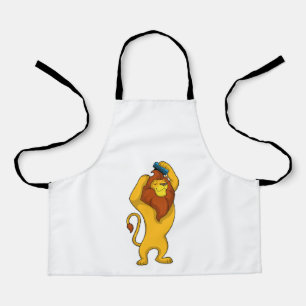 Lion with Comb Apron