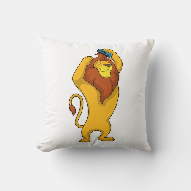 Lion with Comb Cushion (Front)