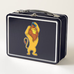 Lion with Comb Metal Lunch Box