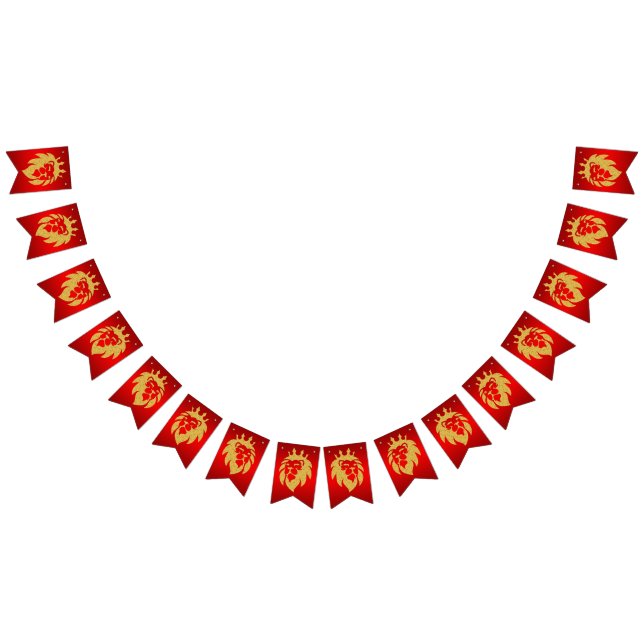 Lion With Crown - Gold Style 1 Bunting (All)