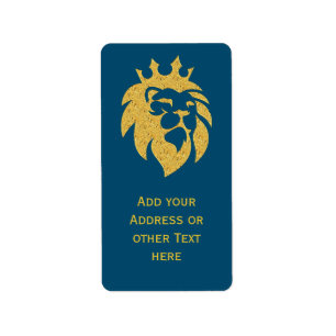 Lion With Crown - Gold Style 1 Label