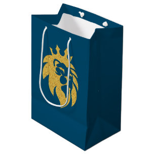 Lion With Crown - Gold Style 1 Medium Gift Bag