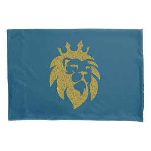 Lion With Crown - Gold Style 1 Pillowcase