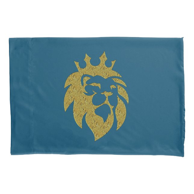 Lion With Crown - Gold Style 1 Pillowcase (Front)