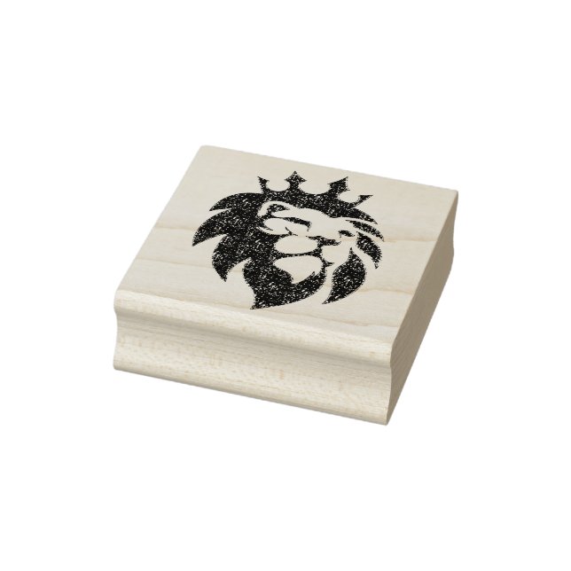Lion With Crown - Gold Style 1 Rubber Stamp (Stamp)