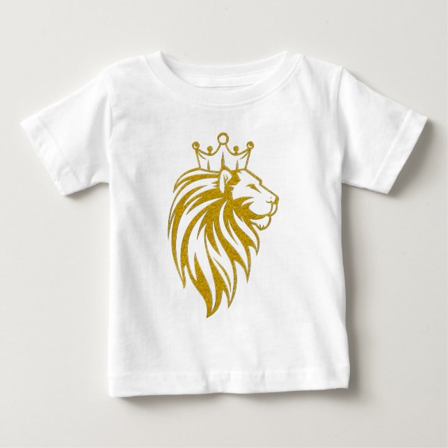 Lion With Crown - Gold Style 2 Baby T-Shirt (Front)