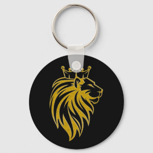 Lion With Crown - Gold Style 2 Key Ring