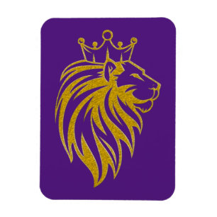 Lion With Crown - Gold Style 2 Magnet
