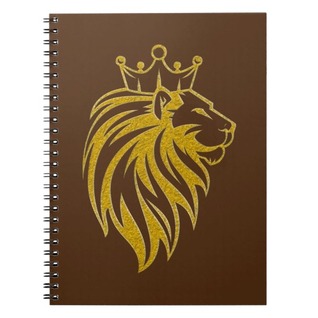 Lion With Crown - Gold Style 2 Notebook (Front)