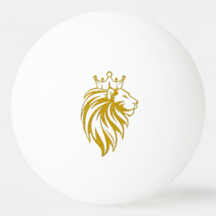 Lion With Crown - Gold Style 2 Ping Pong Ball