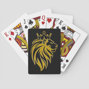 Lion With Crown - Gold Style 2 Playing Cards