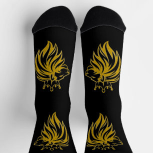 Lion With Crown - Gold Style 2 Socks