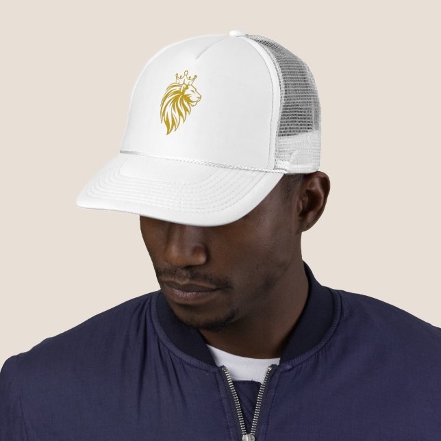 Lion With Crown - Gold Style 2 Trucker Hat (In Situ)