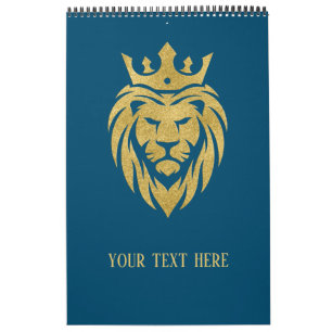 Lion With Crown - Gold Style 3 Calendar