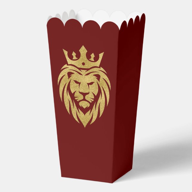 Lion With Crown - Gold Style 3 Favour Box (Back)