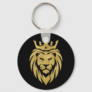 Lion With Crown - Gold Style 3 Key Ring