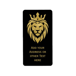 Lion With Crown - Gold Style 3 Label