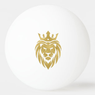 Lion With Crown - Gold Style 3 Ping Pong Ball