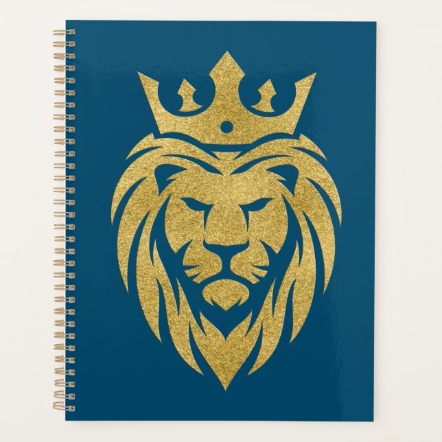 Lion With Crown - Gold Style 3 Planner (Front)